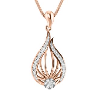 Lila Round Diamond Office Wear Pendant